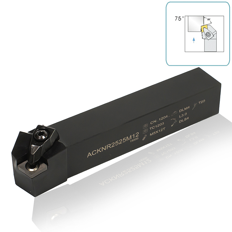 Sandhog Tungsten Carbide Sisipan Pemesinan Pelarik CNC Pemegang Alat Pusing Luaran Boleh Indeks ACKNR2525M12