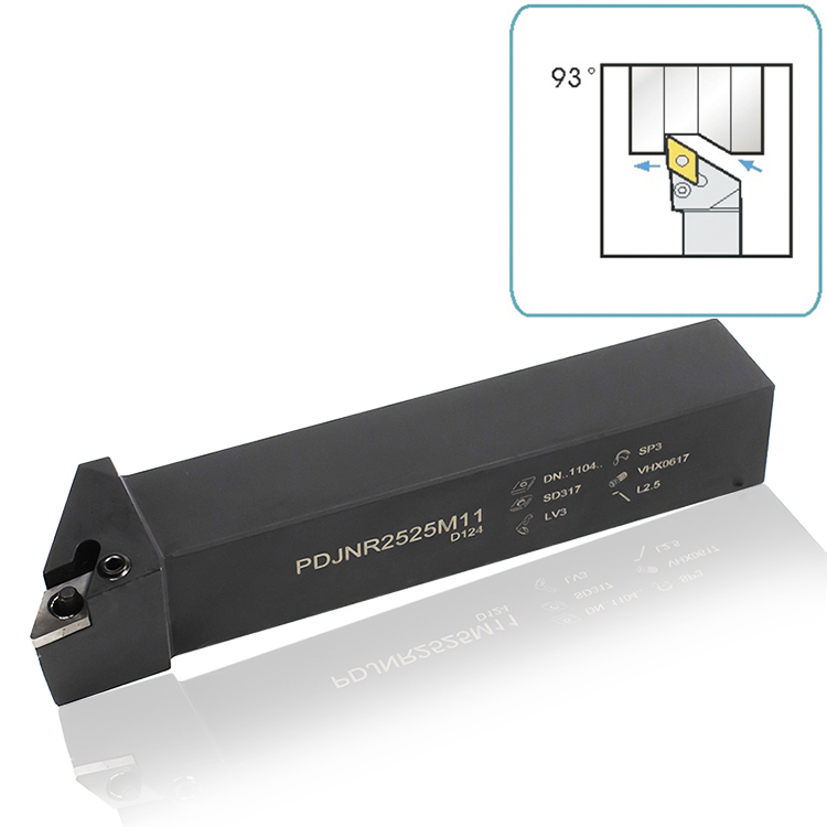 Pemegang Alat Pusing Luar Sandhog untuk Sisipan Tungsten Carbide Pelarik CNC PDJNR2525M11