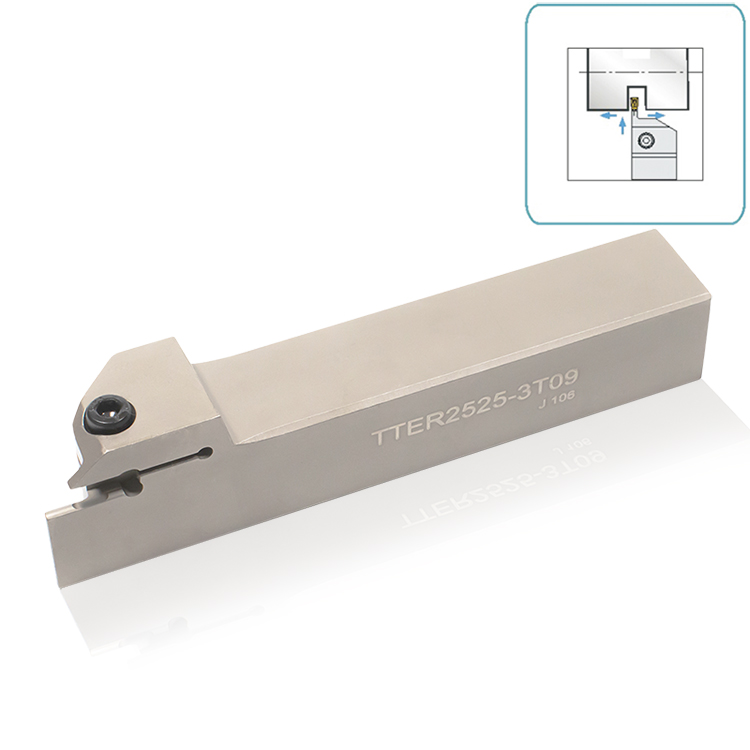 Mesin Larik CNC Sandhog Pemegang Alat Alur Pemotong Boleh Indeks Tungsten Carbide Sisipan TTER