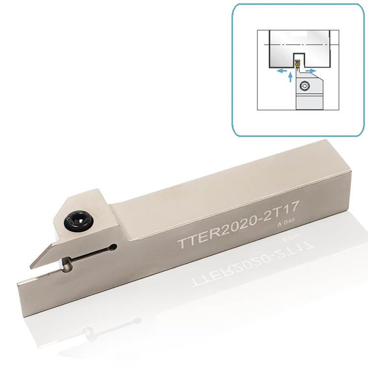 Pemegang Alat Pemotong Alur Sandhog Berkualiti Tinggi CNC Larik Tungsten Carbide Insert TTER2020